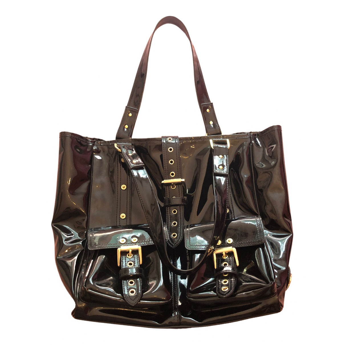 mulberry black patent leather bag